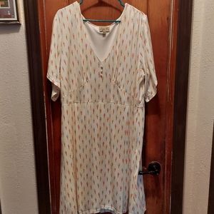 Lindy Bop 40s ivory ice cream cone print tea dress UK 24/US 20 a